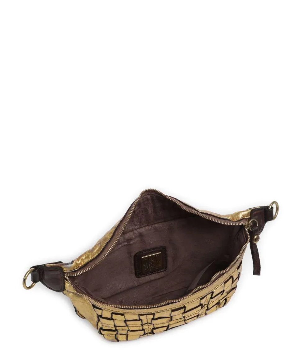 Gürteltasche genarbtes Rindsleder gold