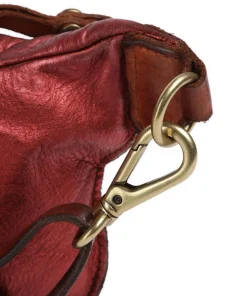 Gürteltasche genarbtes Rindsleder rot