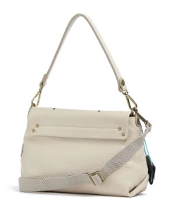 Guadalupe Nihan Schultertasche genarbtes Kalbsleder beige