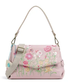 Guadalupe Nihan Schultertasche genarbtes Kalbsleder rosa