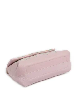 Guadalupe Nihan Schultertasche genarbtes Kalbsleder rosa