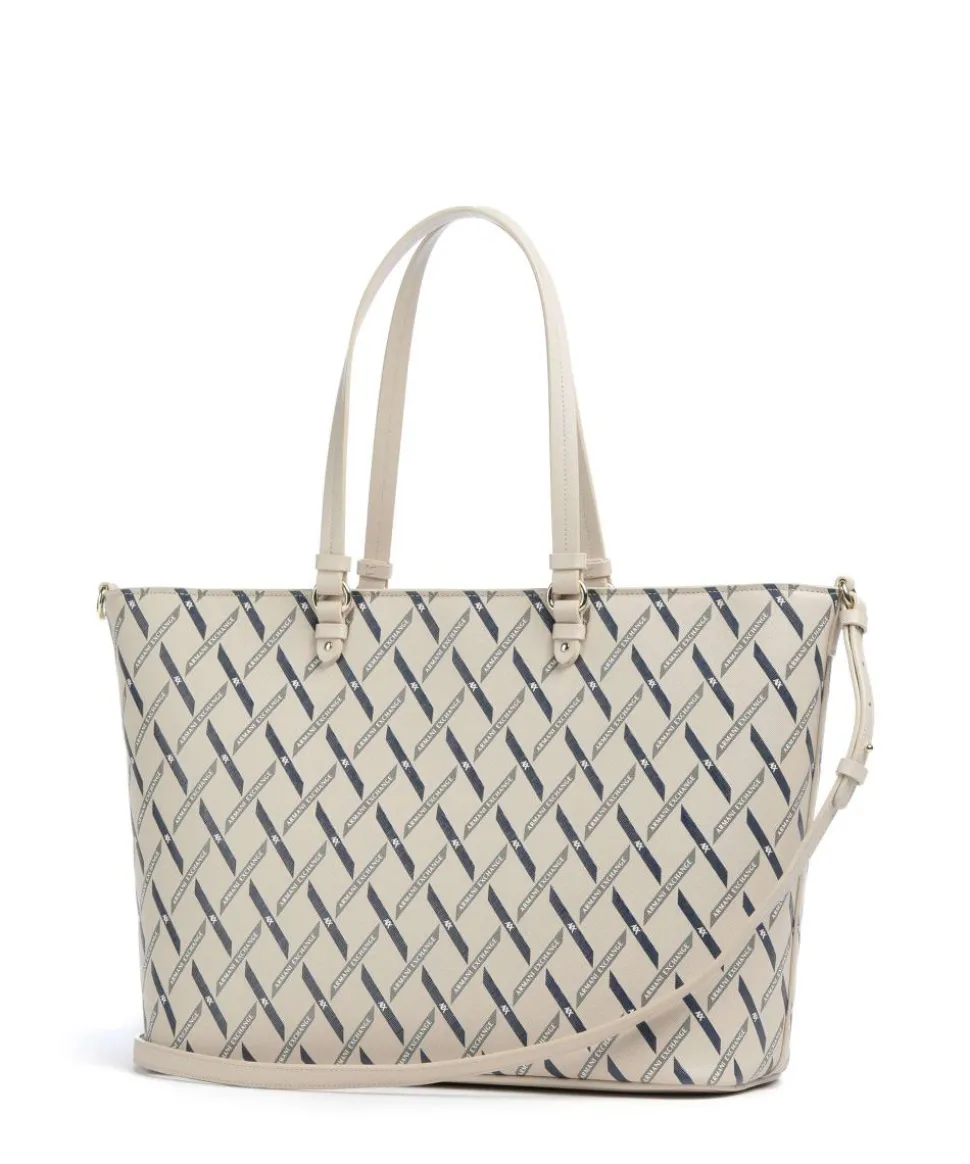 Gynger Logo M Shopper Lederimitat sand
