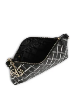 Gynger Logo Schultertasche Lederimitat schwarz