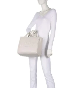 Hadlee Handtasche Lederimitat elfenbein