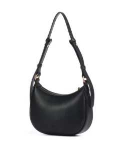 Half Moon Baby Schultertasche fein genarbtes Rindsleder schwarz