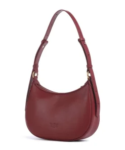 Half Moon Mini Schultertasche fein genarbtes Rindsleder bordeaux