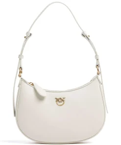 Half Moon Mini Schultertasche fein genarbtes Rindsleder elfenbein