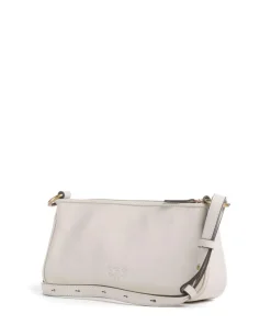 Half Moon Mini Umhängetasche fein genarbtes Kalbsleder weiß