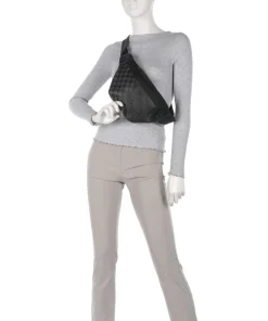 Half Spritz Gürteltasche Lederimitat schwarz/grau