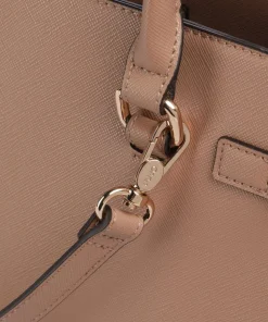 Halona Handtasche Lederimitat hellbraun