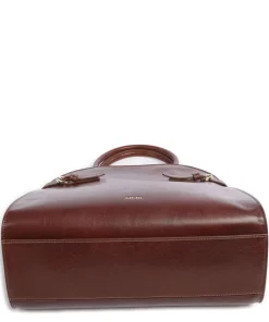 Hamal Handtasche fein genarbtes Rindsleder braun