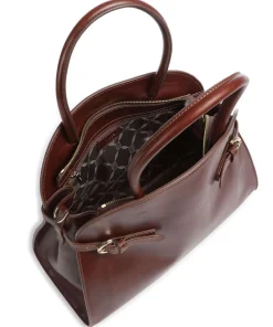 Hamal Handtasche fein genarbtes Rindsleder braun