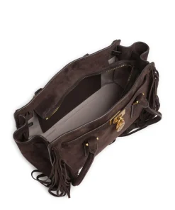 Hamilton Small Schultertasche aufgerautes Kalbsleder dunkelbraun