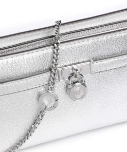 Hamilton XS Umhängetasche genarbtes Rindsleder silber