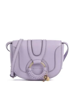 Hana Mini Umhängetasche genarbtes Ziegenleder violett