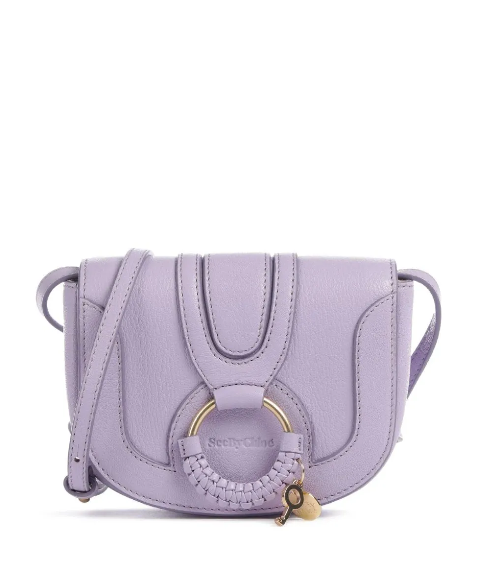 Hana Mini Umhängetasche genarbtes Ziegenleder violett