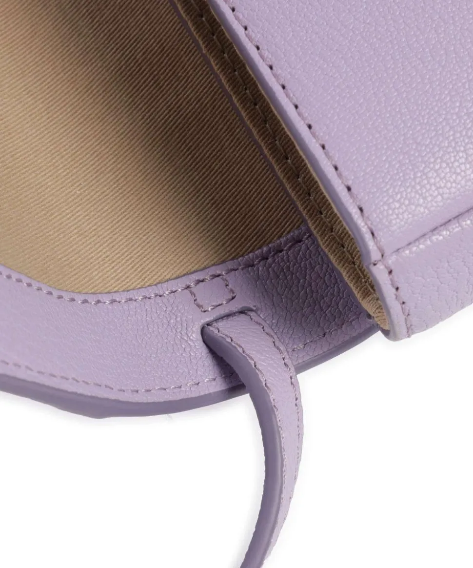 Hana Mini Umhängetasche genarbtes Ziegenleder violett