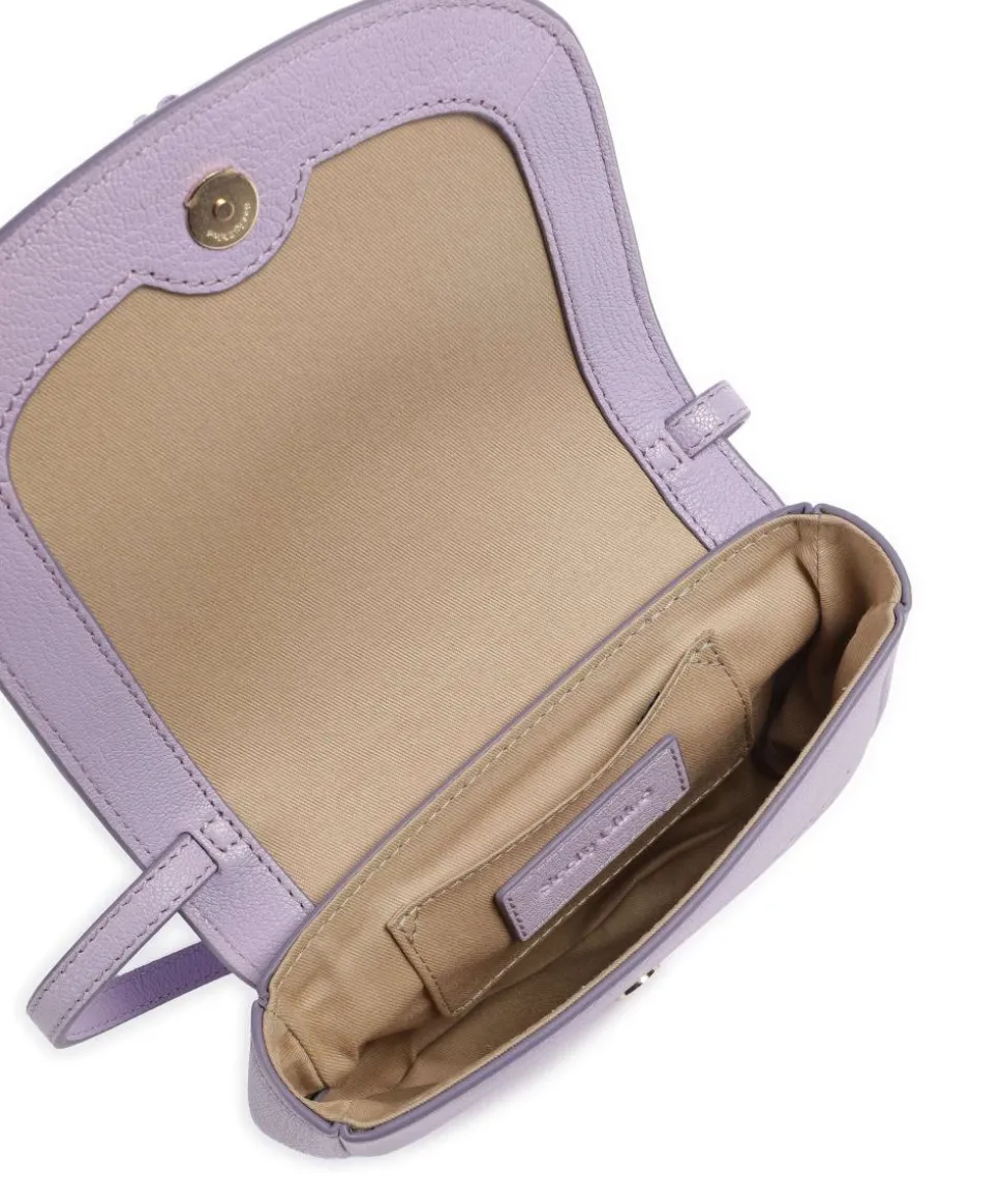 Hana Mini Umhängetasche genarbtes Ziegenleder violett