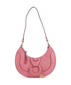 Hana Schultertasche genarbtes Ziegenleder pink