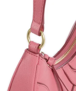 Hana Schultertasche genarbtes Ziegenleder pink