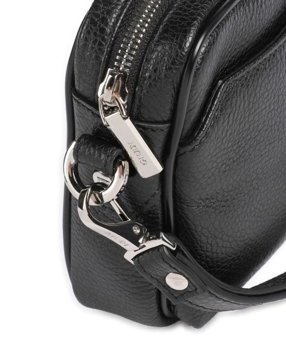 Handgelenktasche genarbtes Kalbsleder schwarz