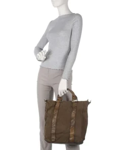 Handtasche Baumwolle khaki