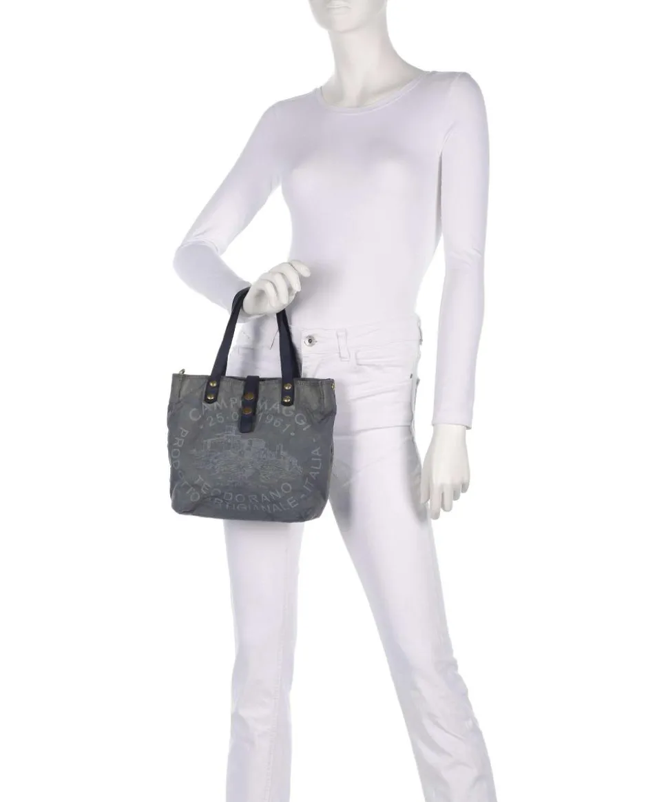 Handtasche Canvas blaugrau