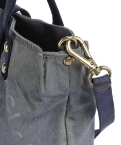 Handtasche Canvas blaugrau