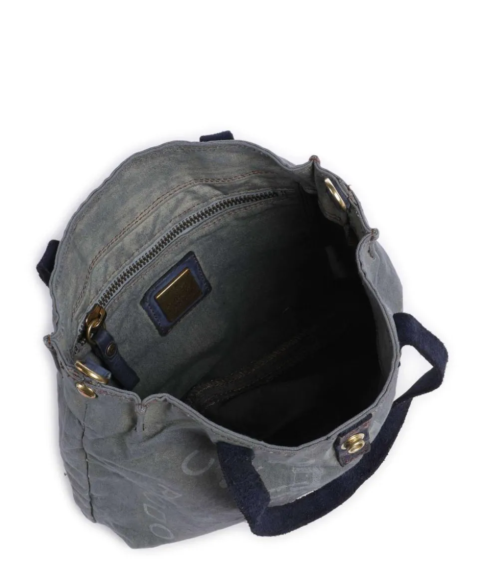 Handtasche Canvas blaugrau