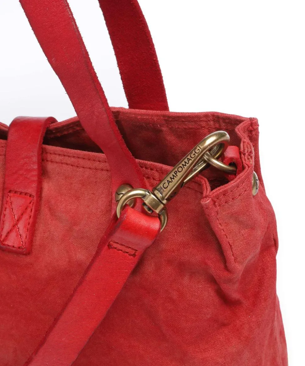 Handtasche Canvas rot