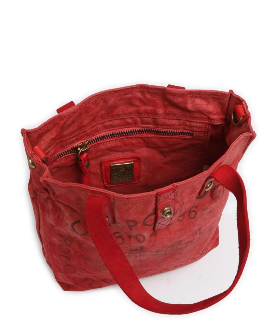 Handtasche Canvas rot