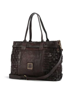 Handtasche fein genarbtes Rindsleder dunkelbraun