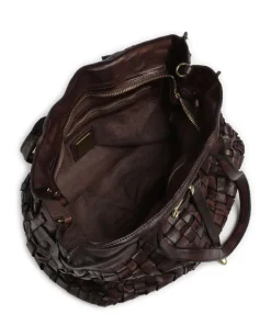 Handtasche fein genarbtes Rindsleder dunkelbraun