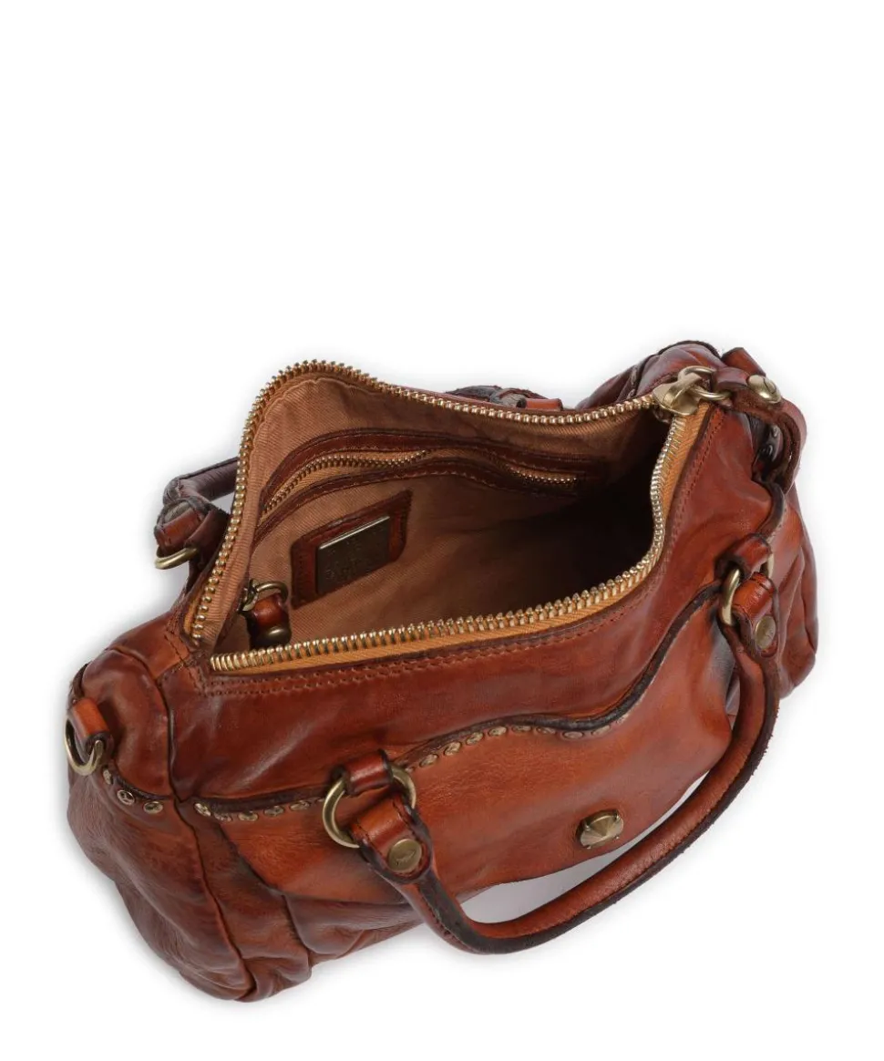 Handtasche fein genarbtes Rindsleder cognac