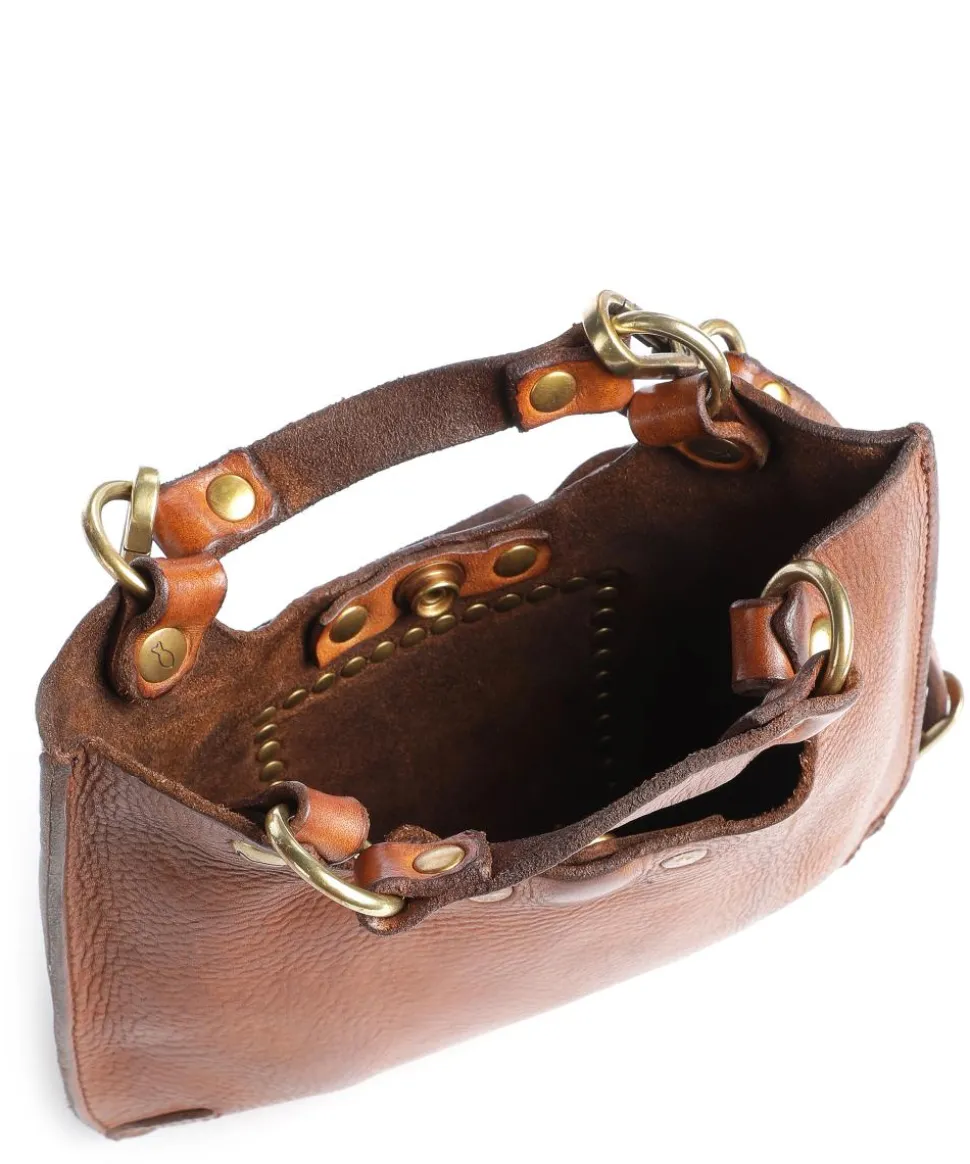 Handtasche fein genarbtes Rindsleder cognac