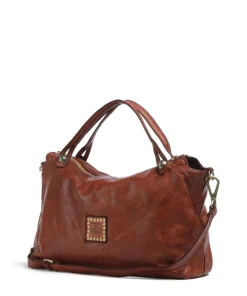 Handtasche fein genarbtes Rindsleder cognac