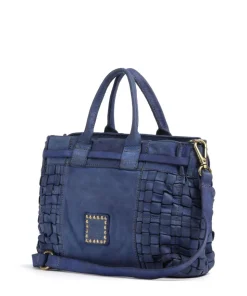 Handtasche fein genarbtes Rindsleder dunkelblau