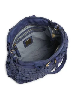 Handtasche fein genarbtes Rindsleder dunkelblau