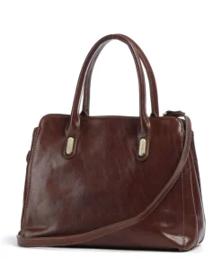 Handtasche fein genarbtes Rindsleder braun