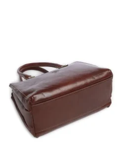 Handtasche fein genarbtes Rindsleder braun