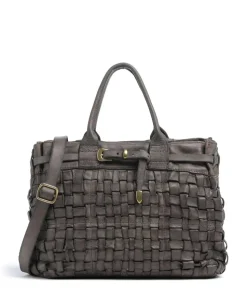 Handtasche fein genarbtes Rindsleder grau