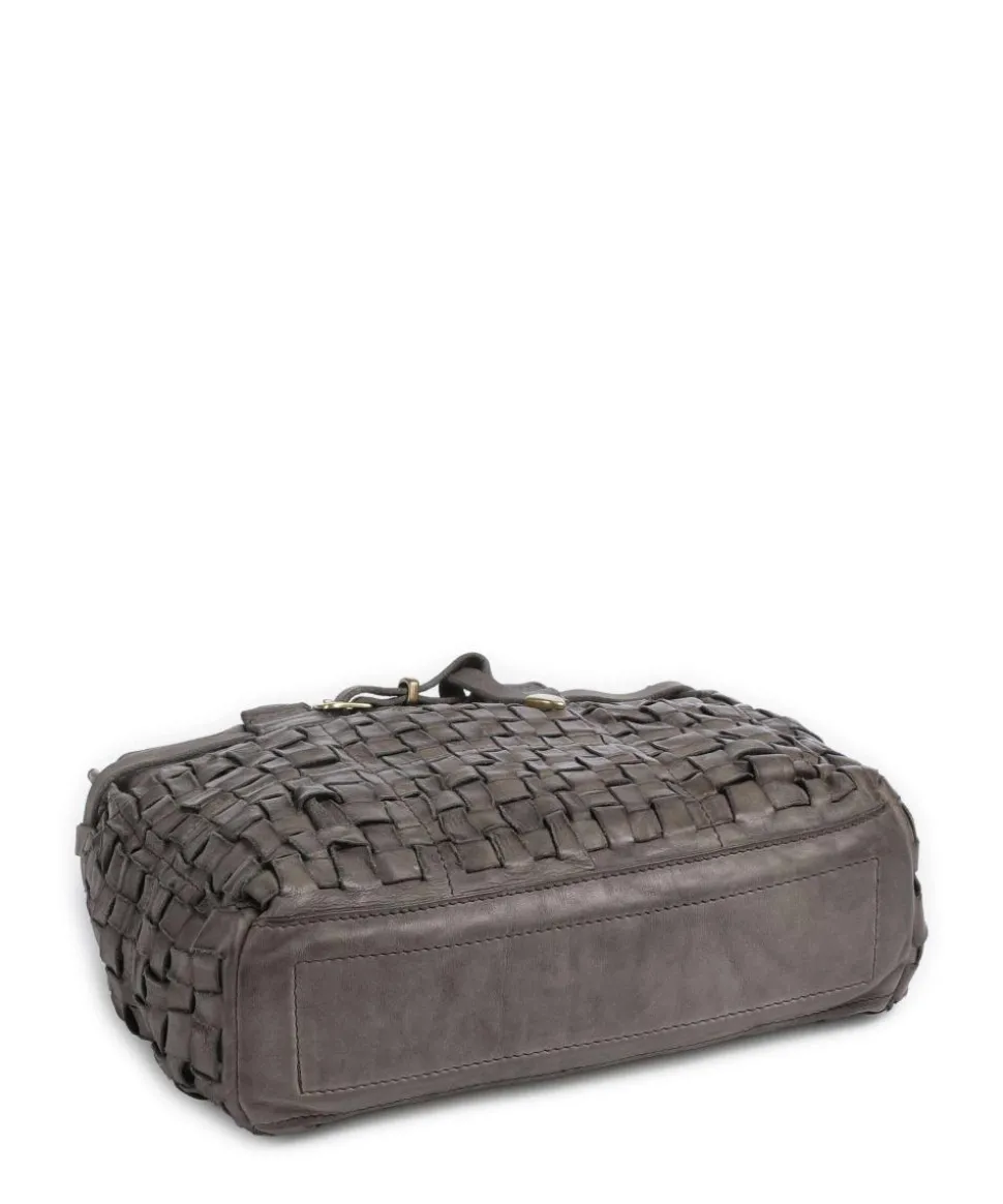 Handtasche fein genarbtes Rindsleder grau