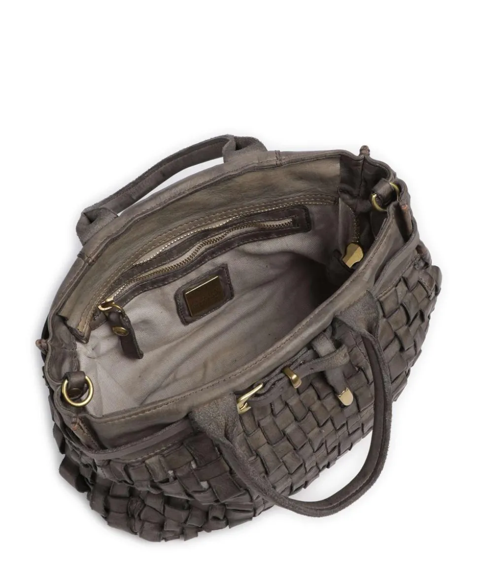 Handtasche fein genarbtes Rindsleder grau