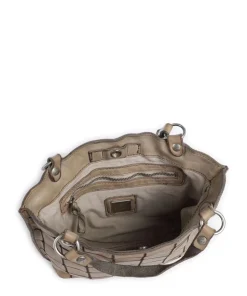 Handtasche fein genarbtes Rindsleder stein