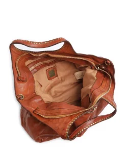 Handtasche fein genarbtes Rindsleder cognac