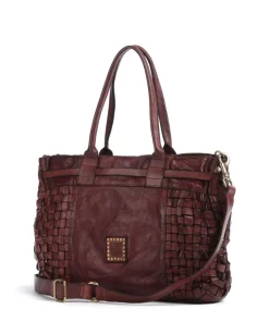 Handtasche fein genarbtes Rindsleder dunkelrot