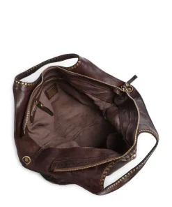 Handtasche fein genarbtes Rindsleder dunkelbraun