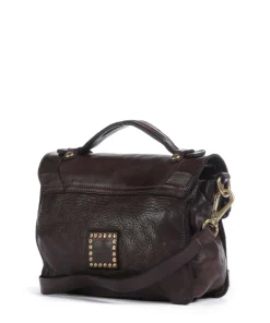 Handtasche fein genarbtes Rindsleder dunkelbraun