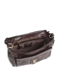 Handtasche fein genarbtes Rindsleder dunkelbraun