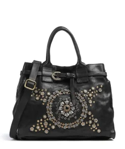 Handtasche fein genarbtes Rindsleder schwarz